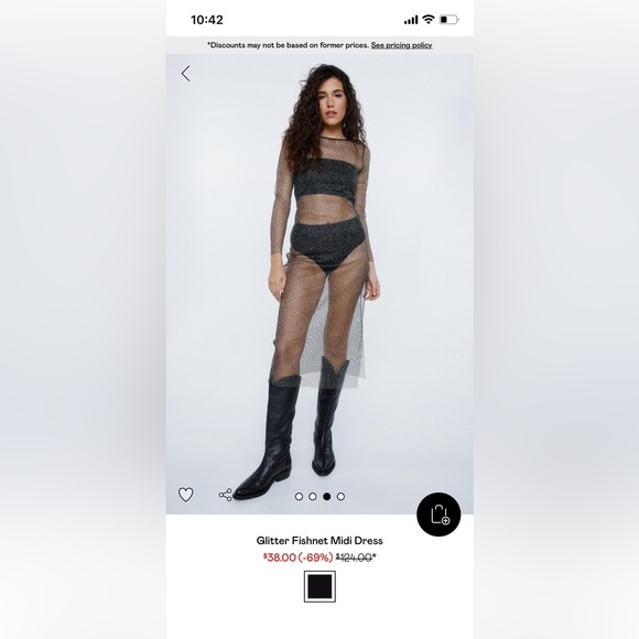 Glitter Fishnet Midi Dress - Picture 1 of 6